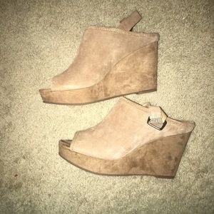 Lucky Brand Brown Suede Wedges